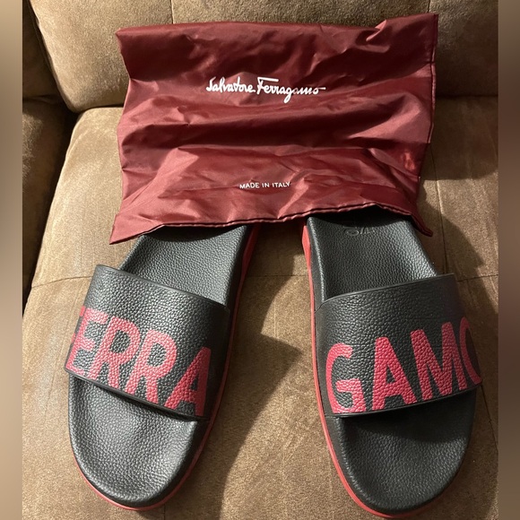 Salvatore Ferragamo Amos slide sandals lightly used - Picture 1 of 3